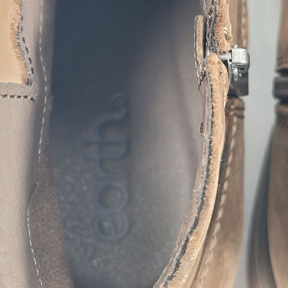 Earth Women's Brown Suede Side-Zip Ankle Boots US Size 10M - Picture 7 of 11